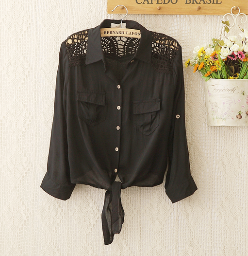 Camisa Flor Vintage