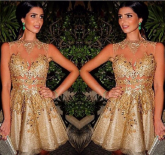 Vestido de Festa Dourado