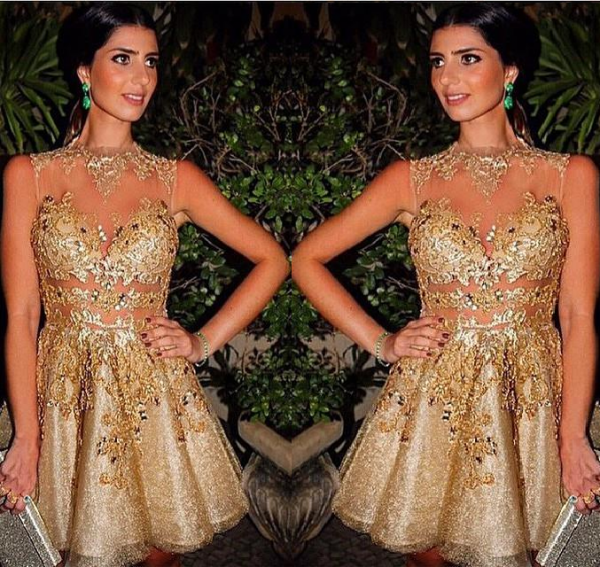 Vestido de Festa Dourado