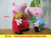 FRETE GRÁTIS Peppa Pelúcia c/ Urso e George Com Dinoussauro